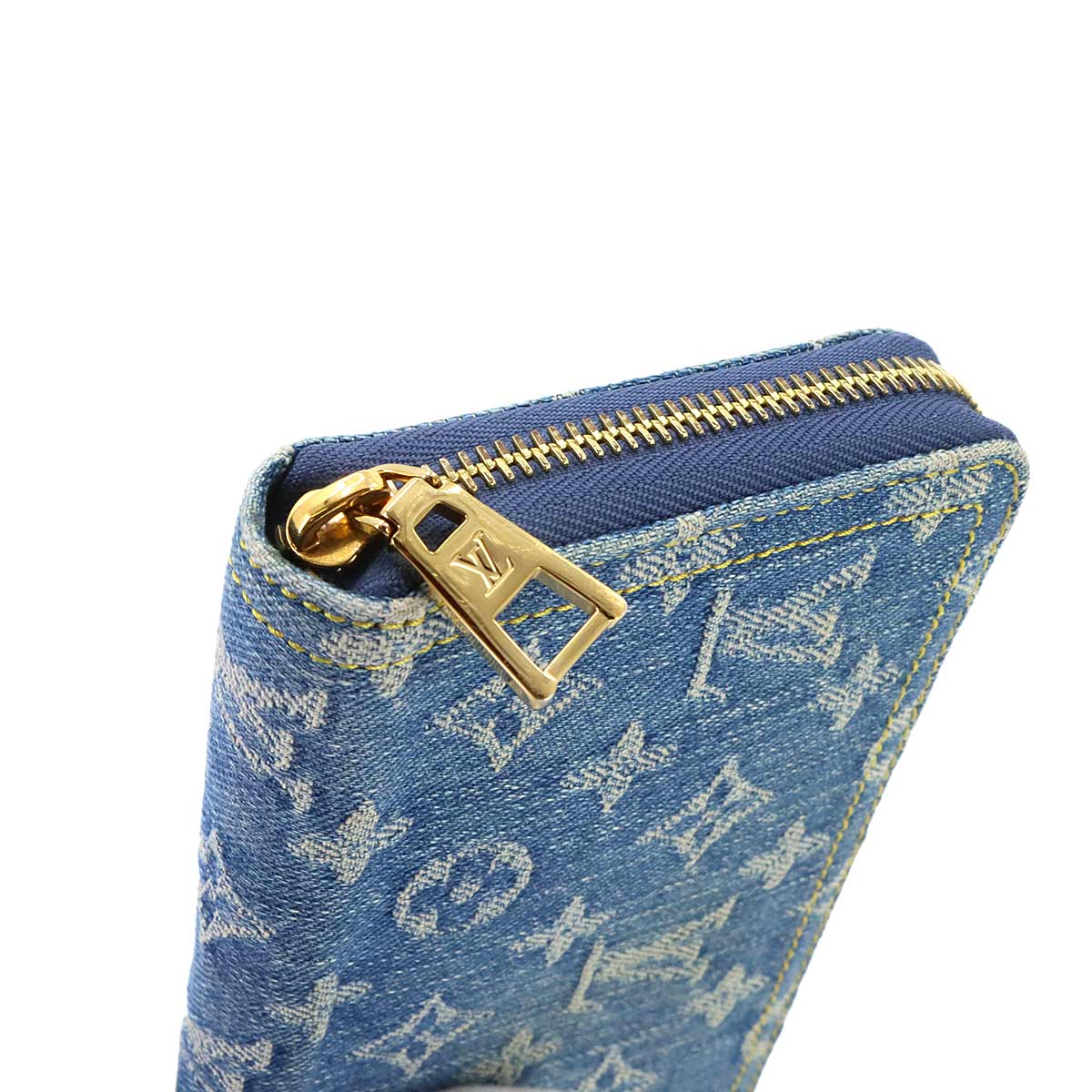 LV Remix Monogram Denim Zippy Wallet Blue M82958