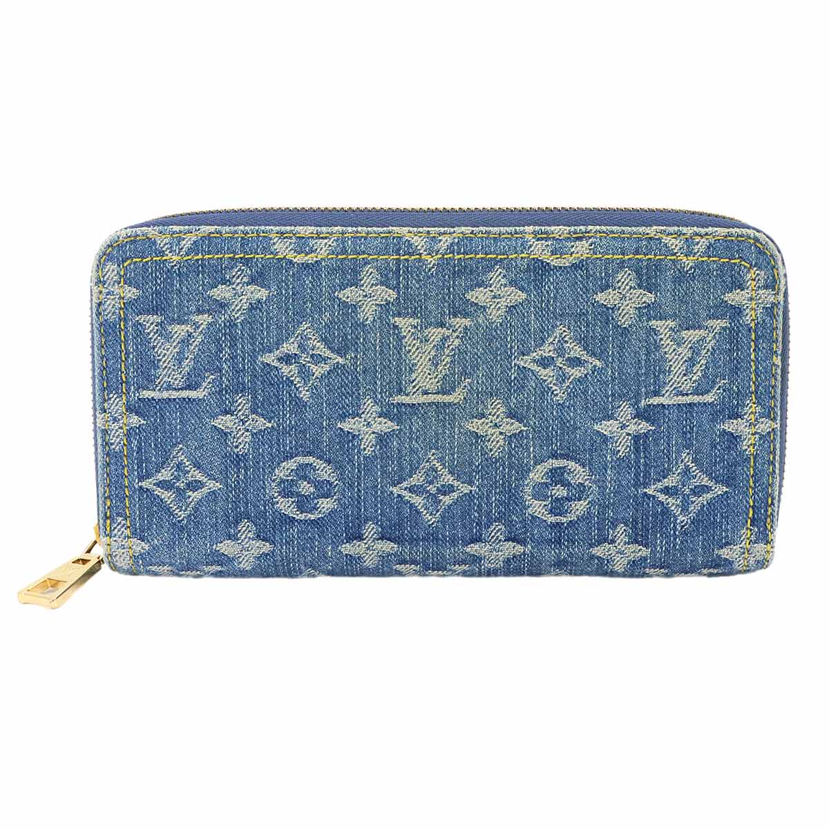 LV Remix Monogram Denim Zippy Wallet Blue M82958