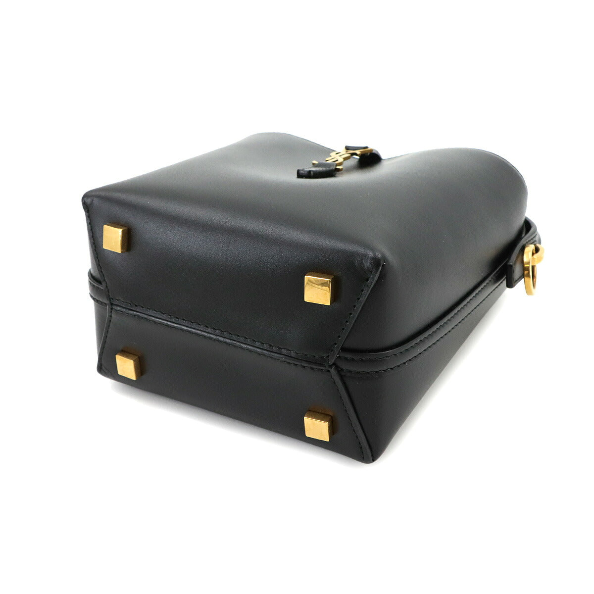 LE37 Hand Shoulder Bag Leather Black 765870 YSL