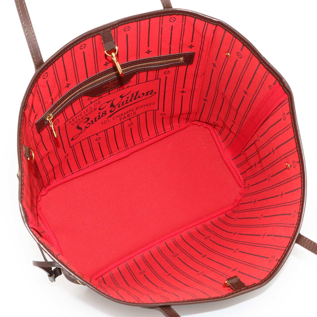 Damier Neverfull MM Tote Bag Ebene Cerise N51105 Purse