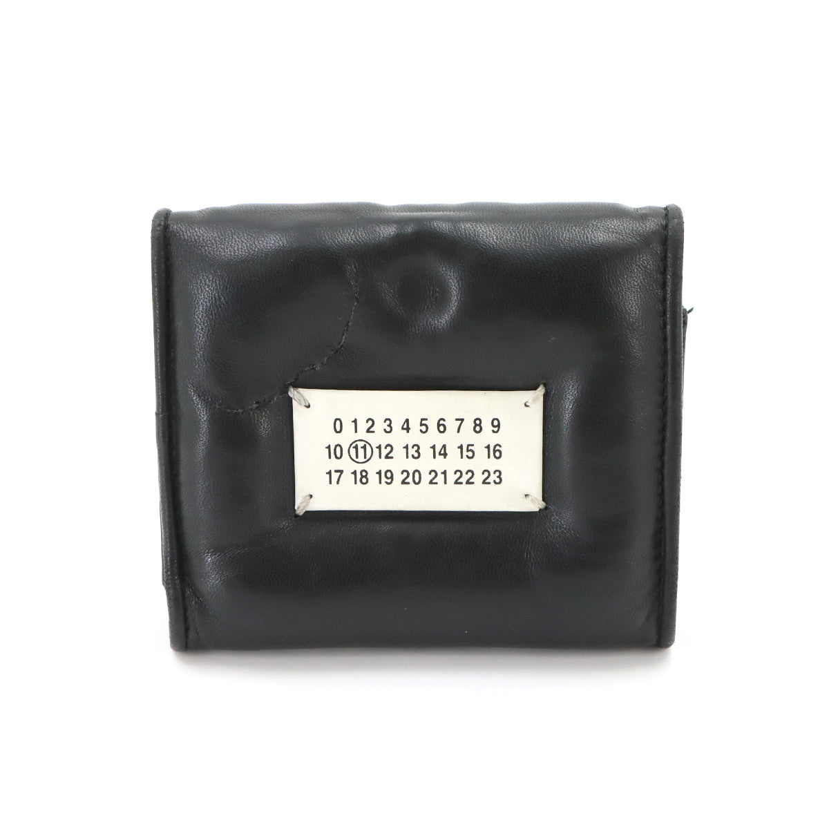 Glam Slam Compact Wallet Black Leather Purse