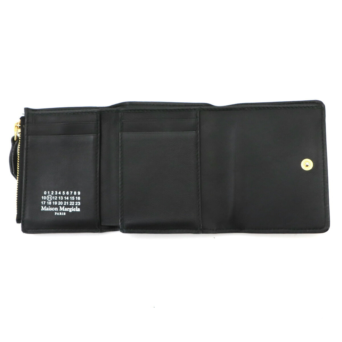 Glam Slam Compact Wallet Black Leather Purse