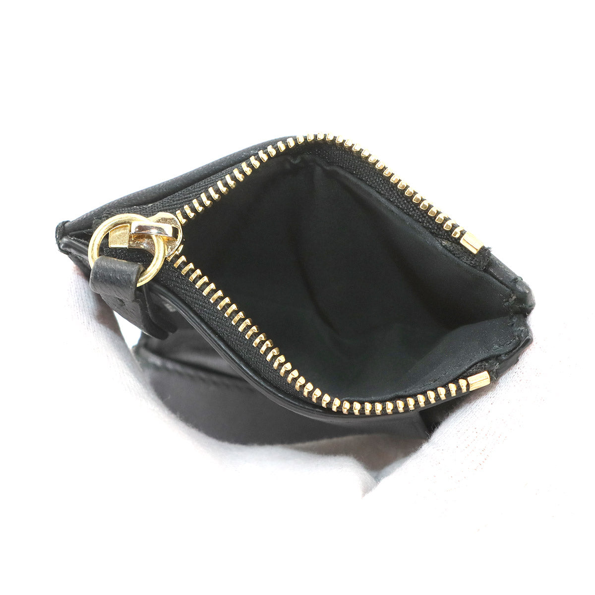 Glam Slam Compact Wallet Black Leather Purse