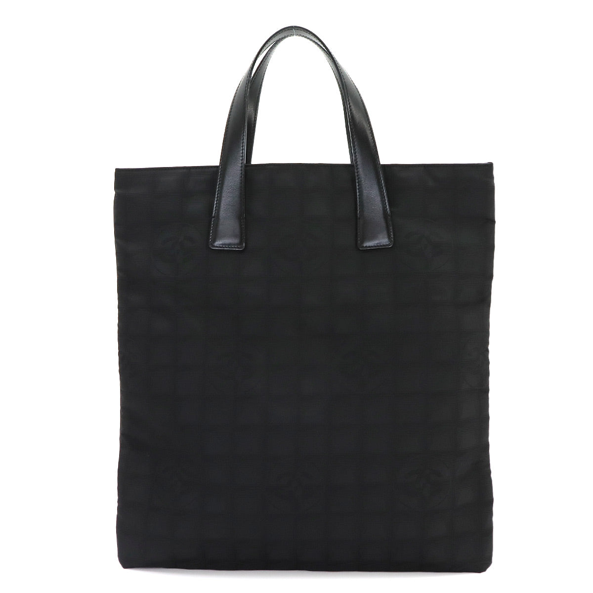 New Travel Line Tote Bag Nylon Jacquard Leather Black A15827