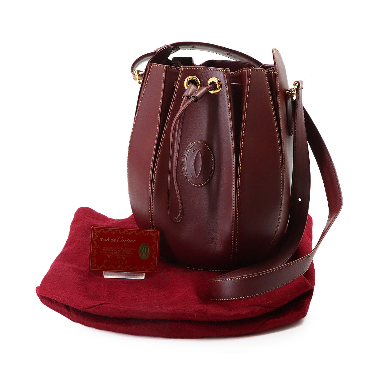 Must Line Shoulder Bag Leather Bordeaux Purse