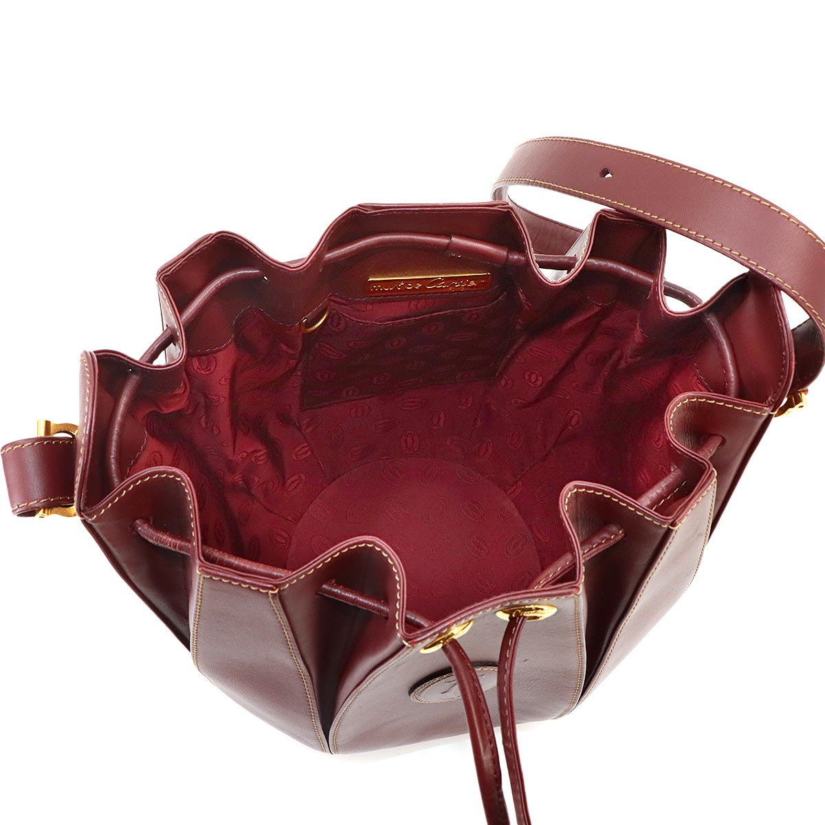 Must Line Shoulder Bag Leather Bordeaux Purse