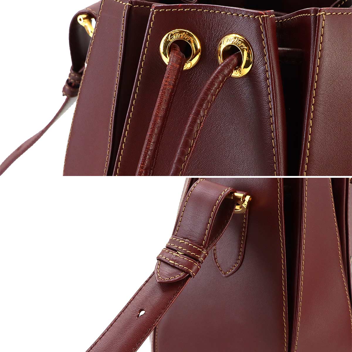 Must Line Shoulder Bag Leather Bordeaux Purse