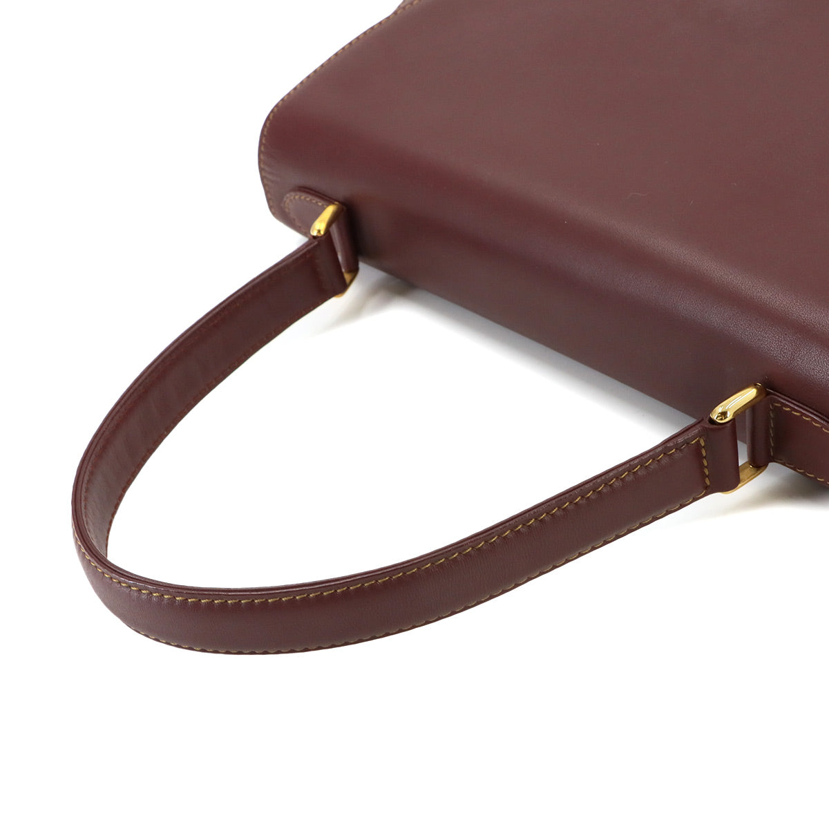 Must Line Hand Bag Leather Bordeaux Purse