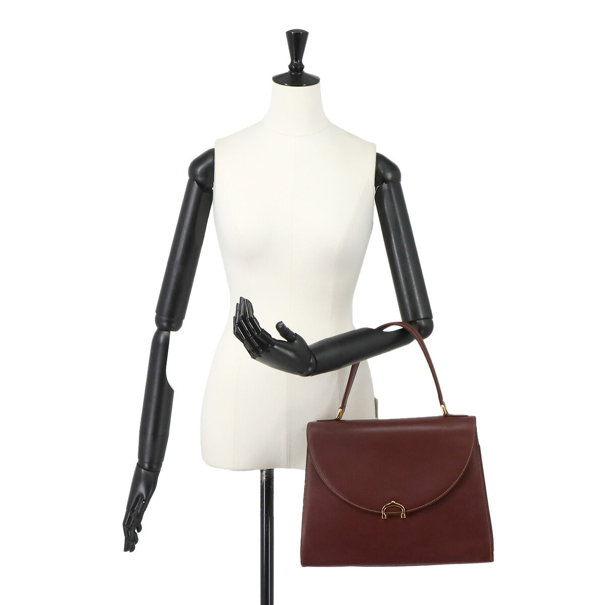 Must Line Hand Bag Leather Bordeaux Purse