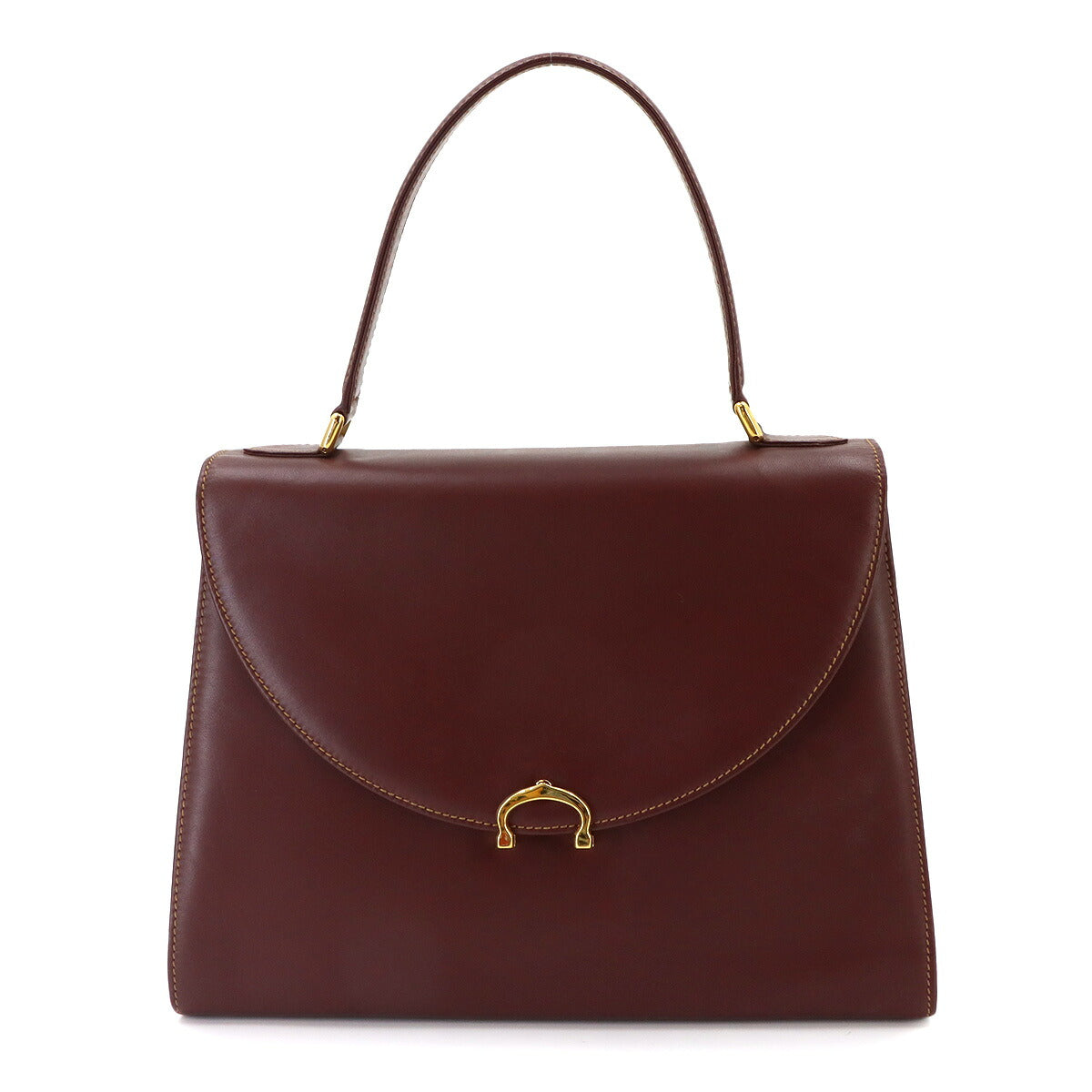Must Line Hand Bag Leather Bordeaux Purse