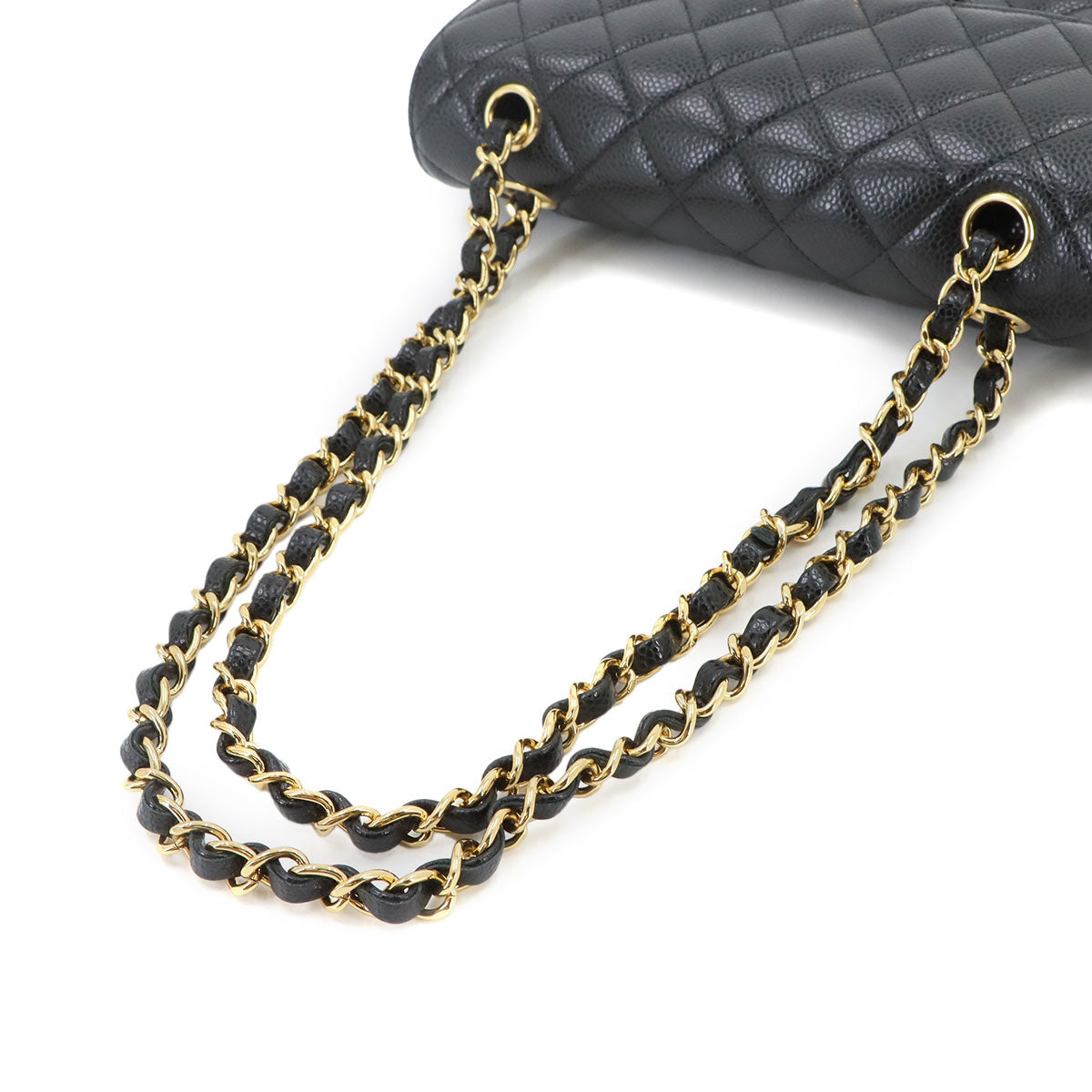 Matelasse 23 Chain Shoulder Bag Leather Black A01113