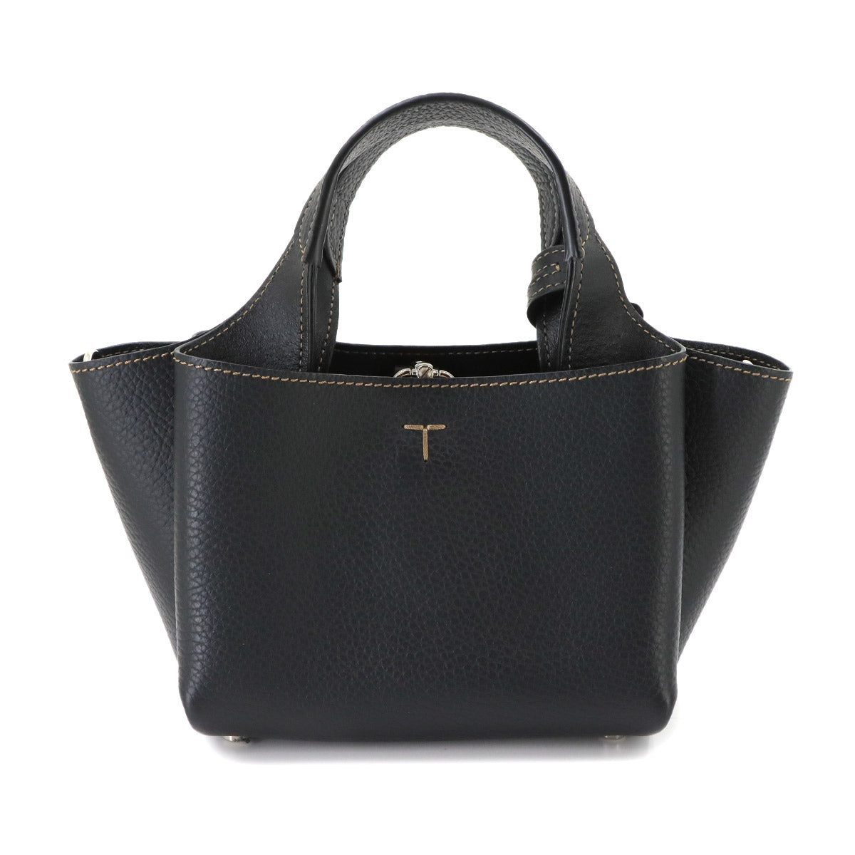 Timeless Micro 2way Hand Shoulder Bag Leather Black
