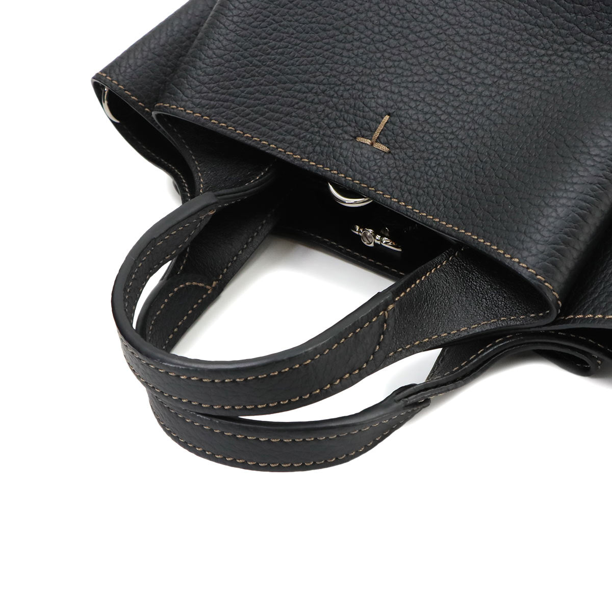 Timeless Micro 2way Hand Shoulder Bag Leather Black