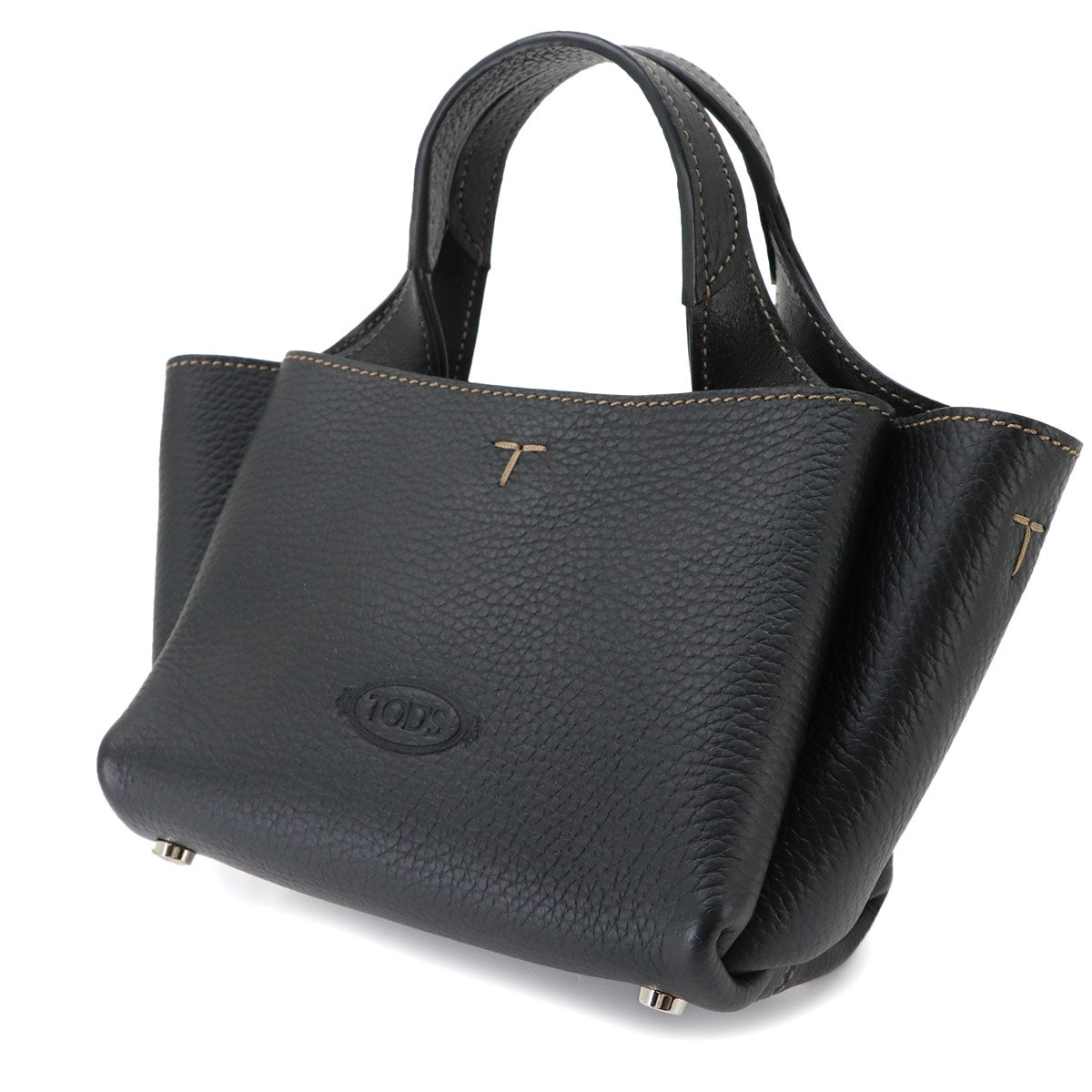 Timeless Micro 2way Hand Shoulder Bag Leather Black