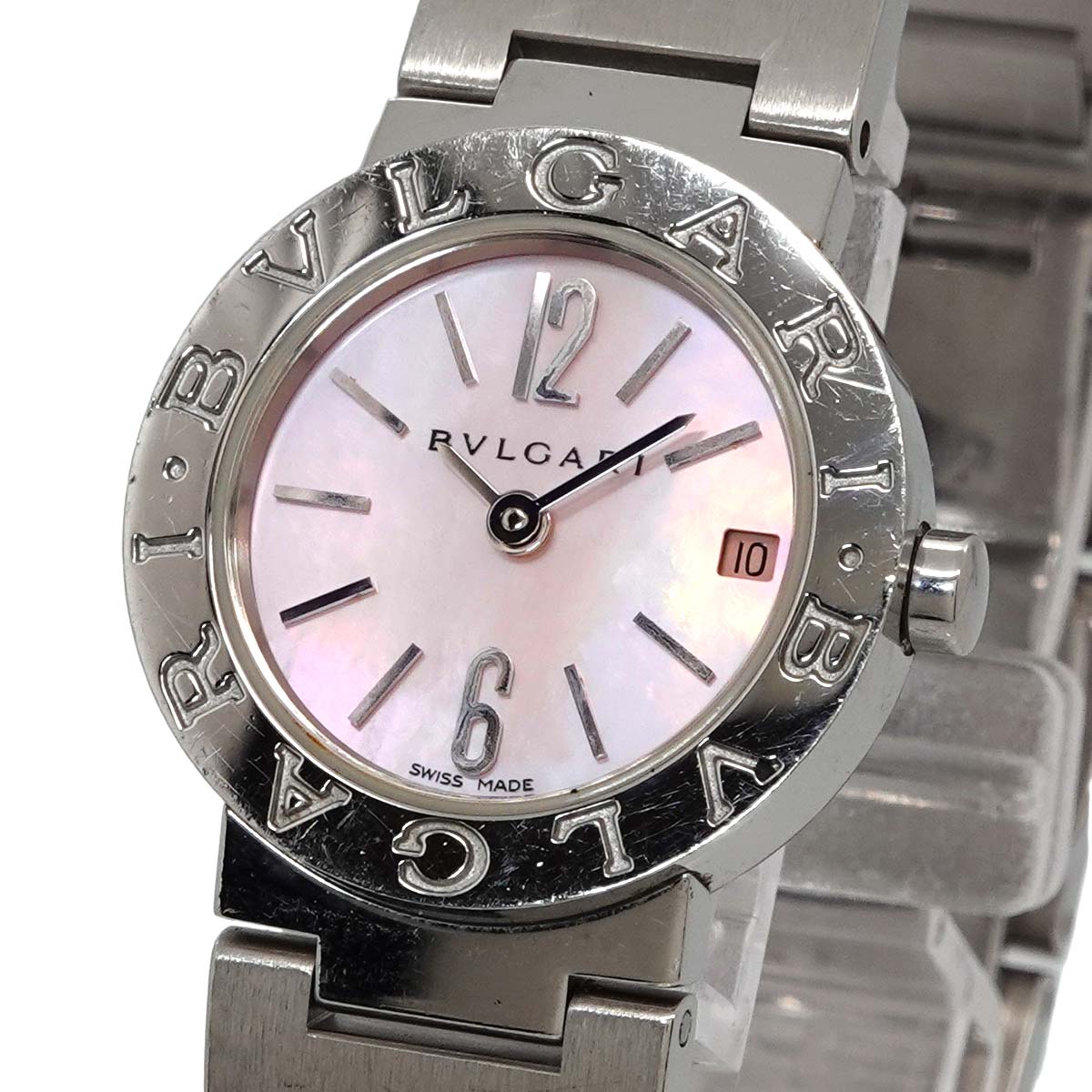 BVLGARIBVLGARI BB23SS Quartz Pink Shell Dial Ladies