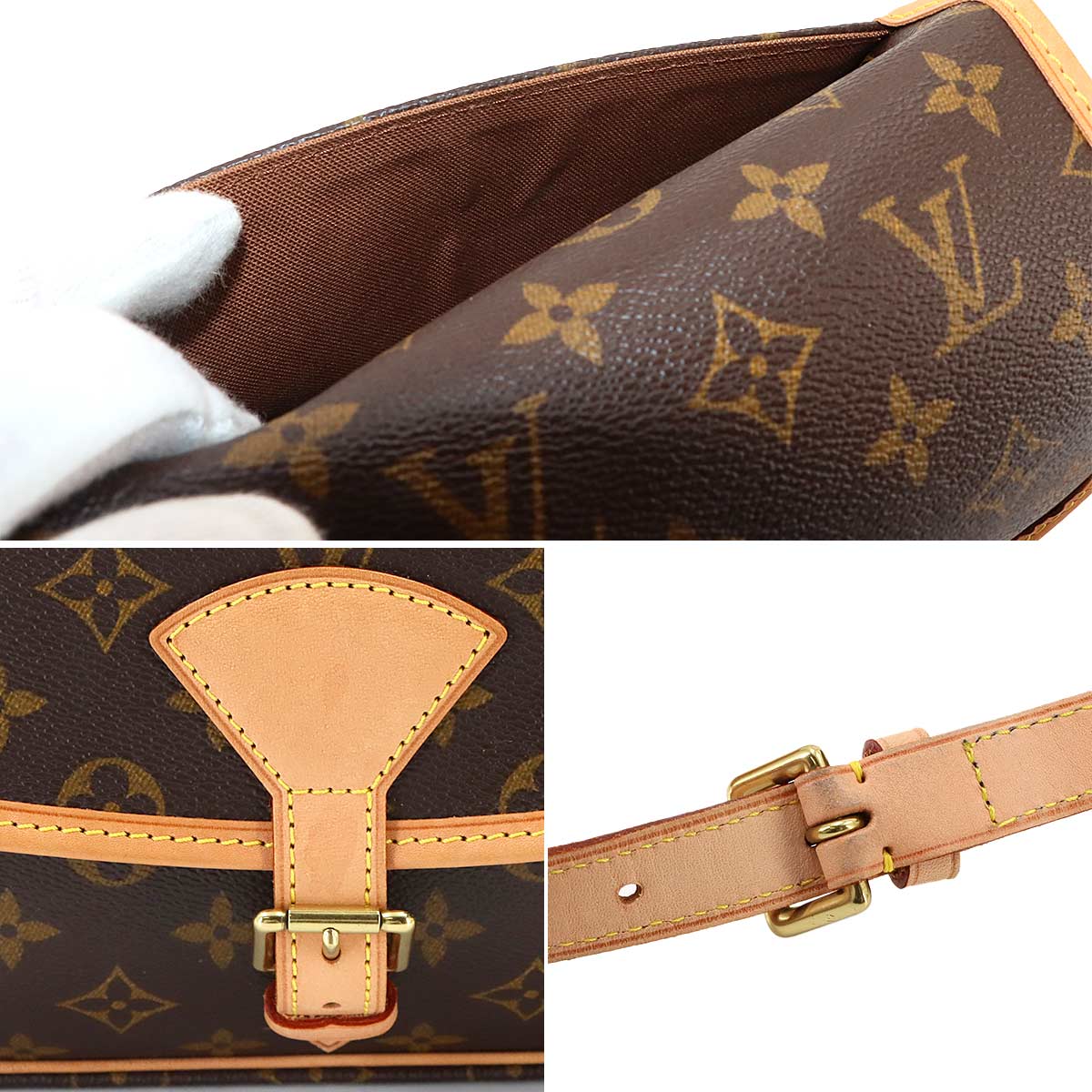 Monogram Sologne Shoulder Bag Brown M42250 Purse