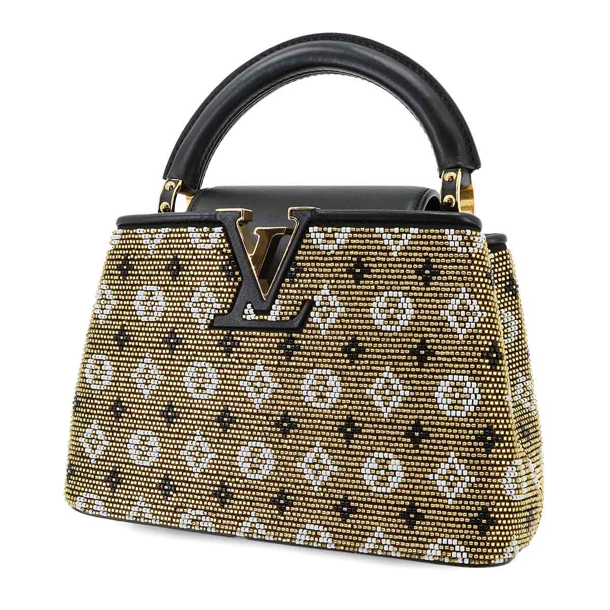Capucines MINI Hand Shoulder Bag Leather Black M21494