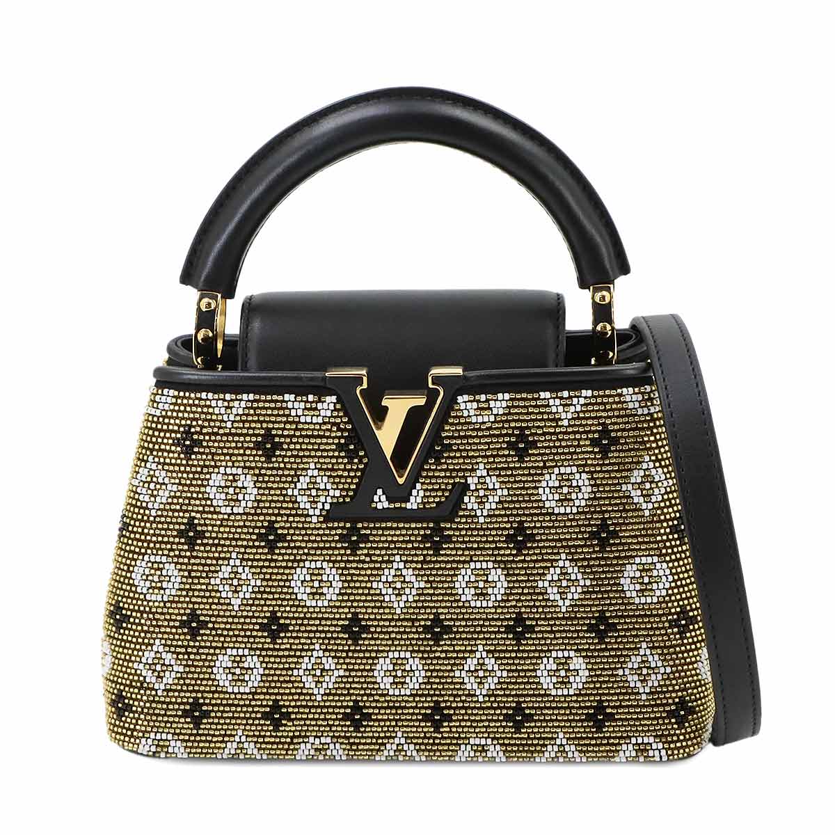 Capucines MINI Hand Shoulder Bag Leather Black M21494