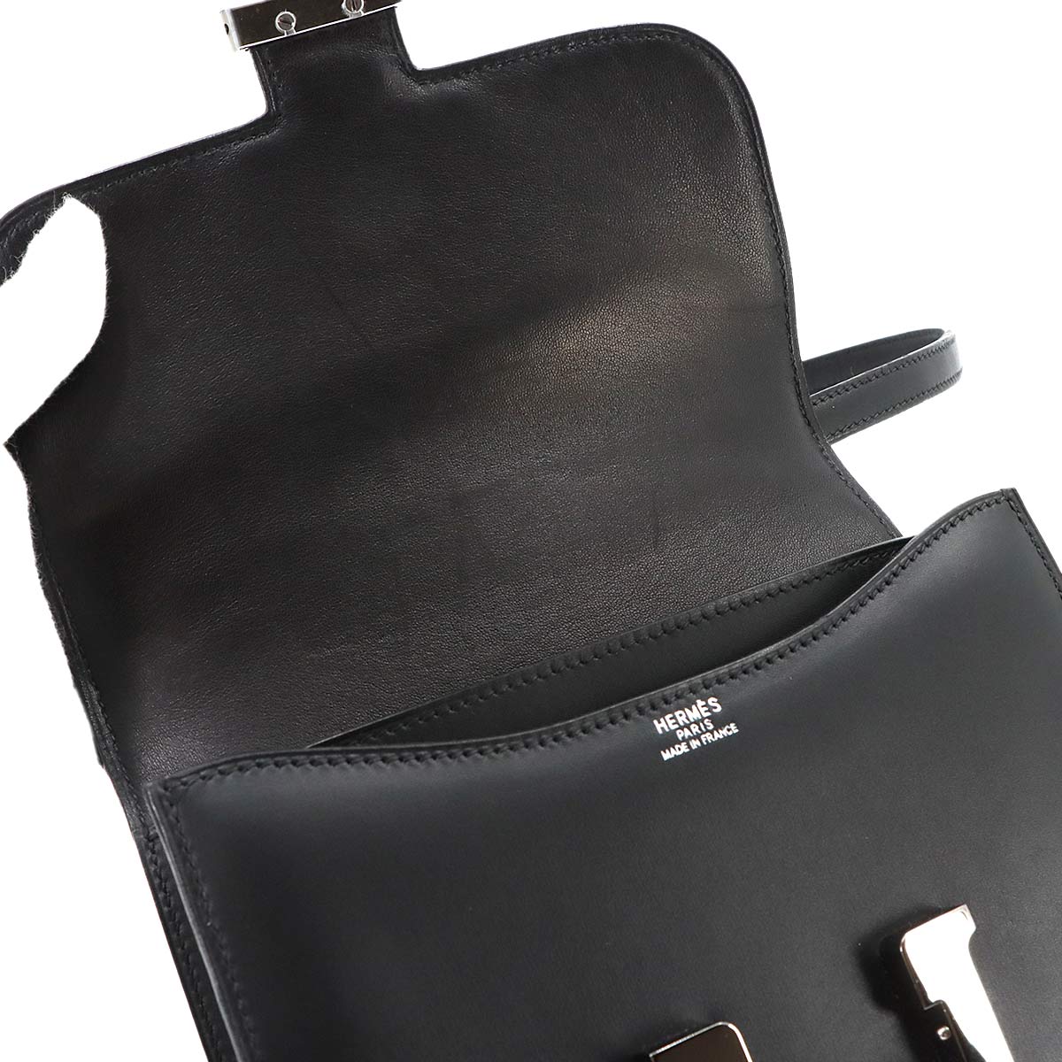 Constance Mini 18 Shoulder Bag Box calfBlack Ruthenium Purse