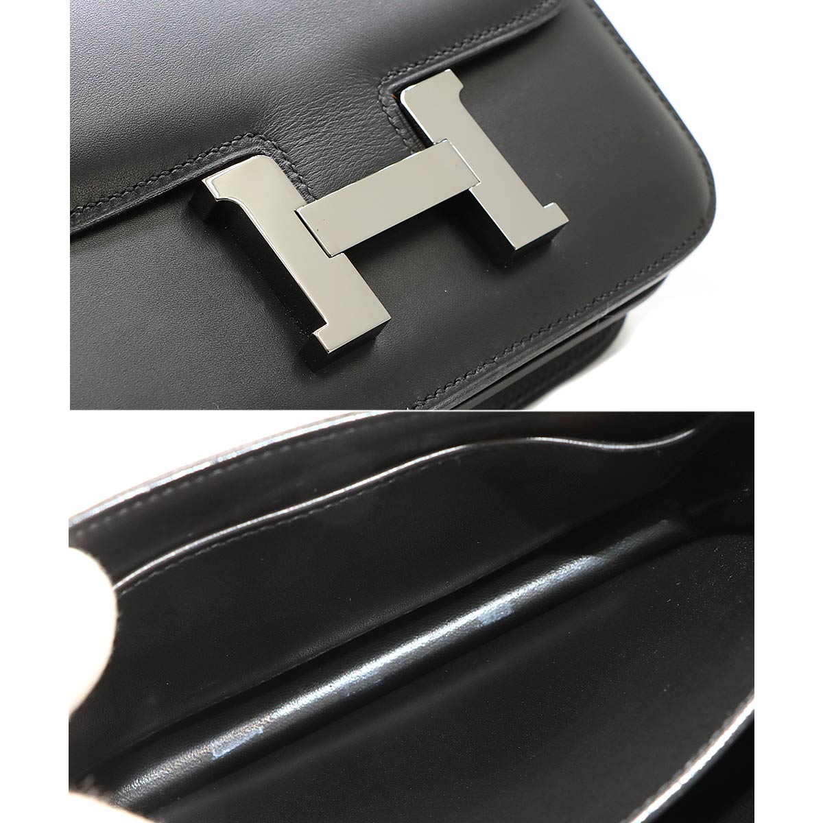 Constance Mini 18 Shoulder Bag Box calfBlack Ruthenium Purse