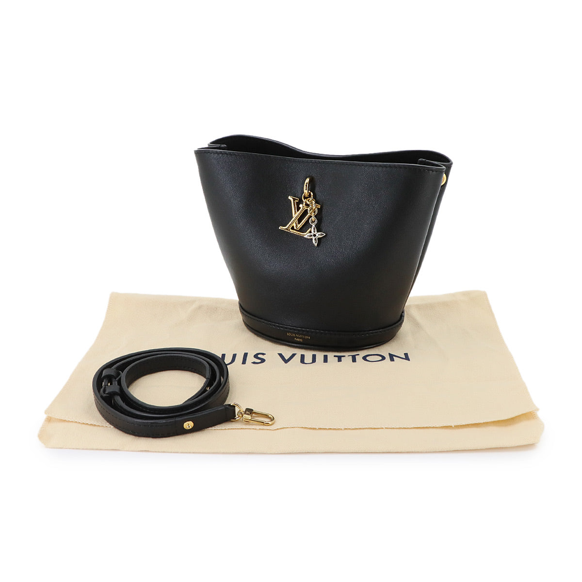 LV Bloom Mini Hobo Shoulder Bag Leather Black M27260