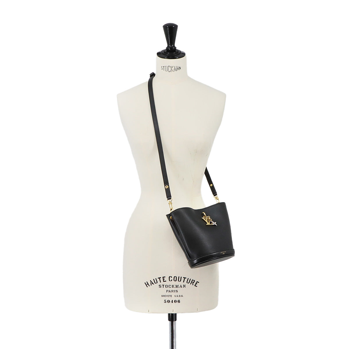 LV Bloom Mini Hobo Shoulder Bag Leather Black M27260