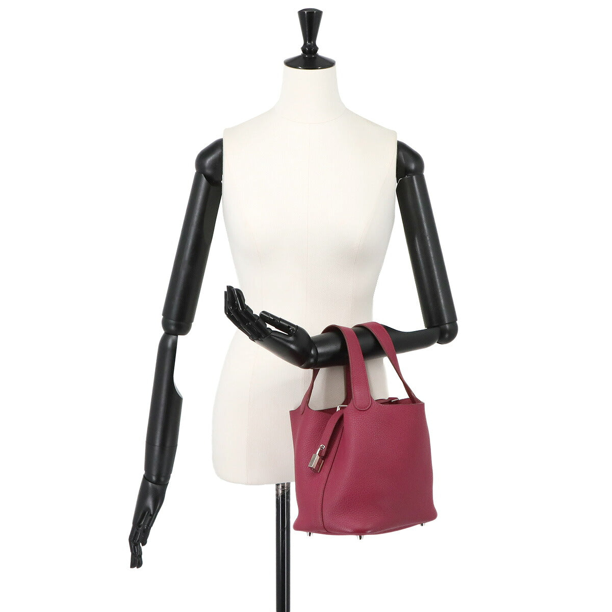 Picotin Lock PM Hand Bag Taurillon Clemence Ruby