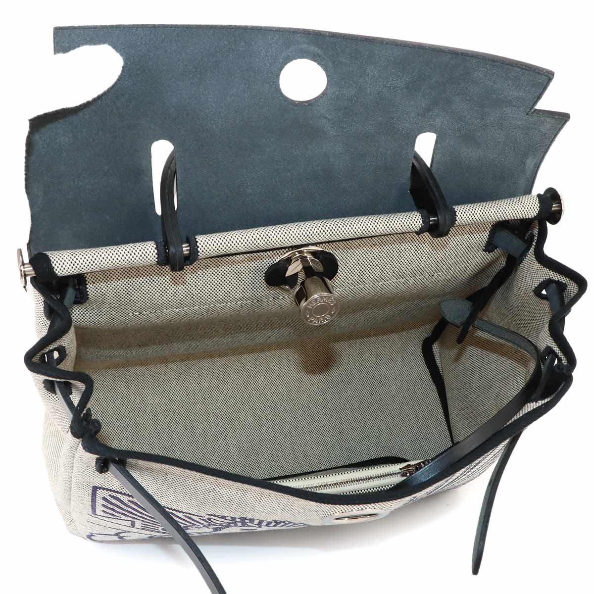 HerBag Zip 31 PEGASE POP 2way Bag Vache Hunter Toile H Grey Y