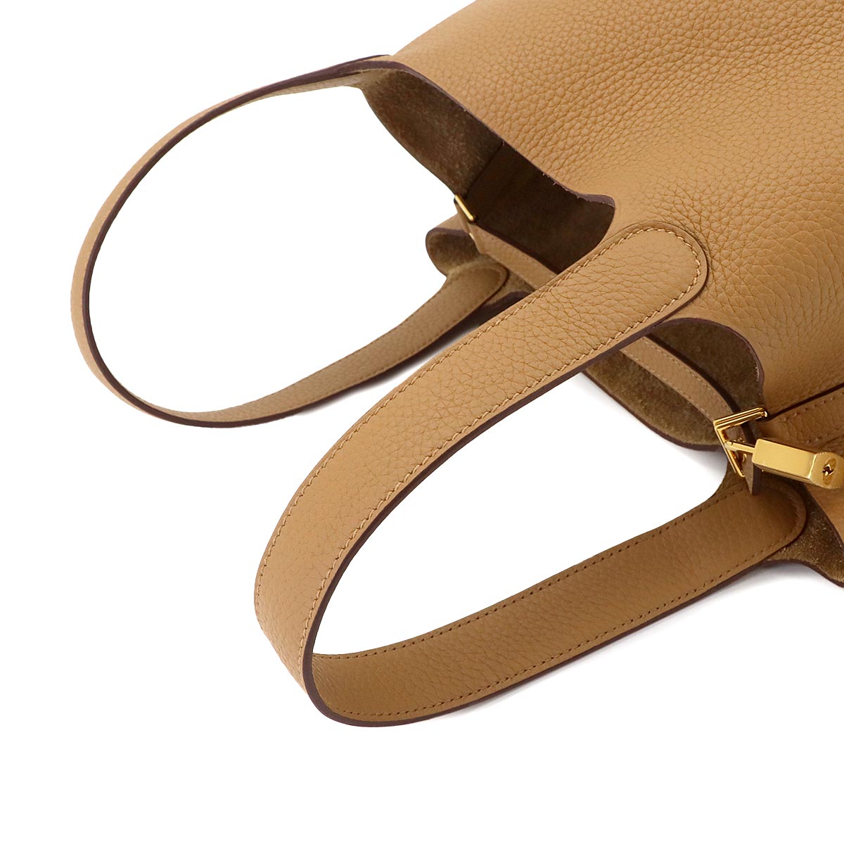 Picotin Lock MM Hand Bag Taurillon Clemence Biscuit Purse