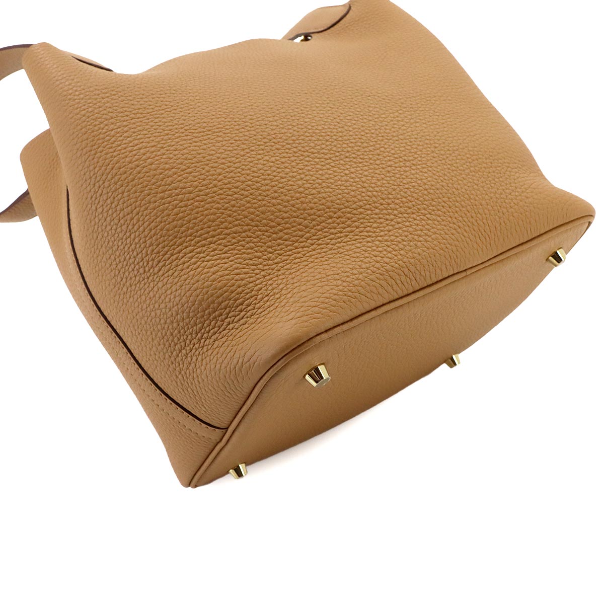 Picotin Lock MM Hand Bag Taurillon Clemence Biscuit Purse