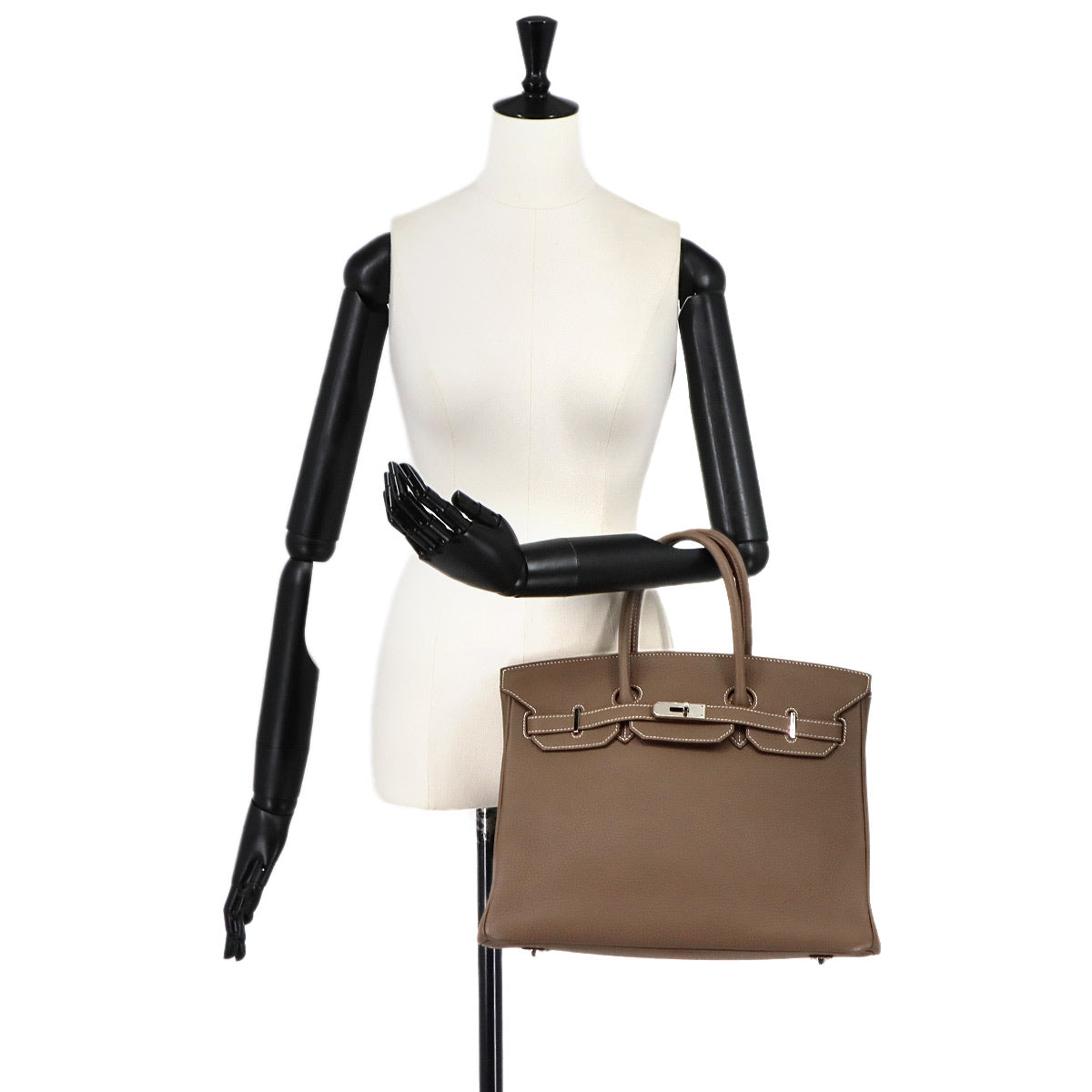 Birkin 35 Togo Etoupe Hand Bag Purse Beige