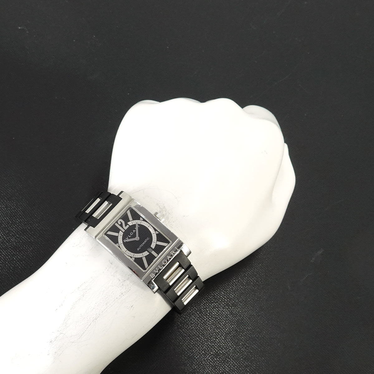 Rettangolo RT45S Automatic Date Black Dial Mens Watch