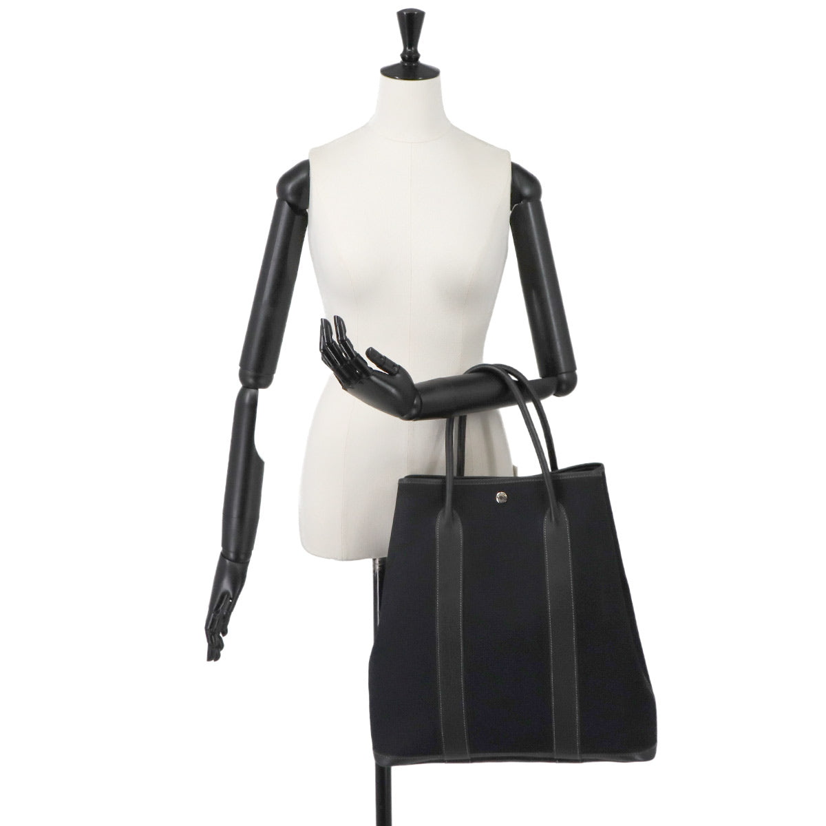 Garden File MM Tote Shoulder Bag Toile Officier Negonda Black