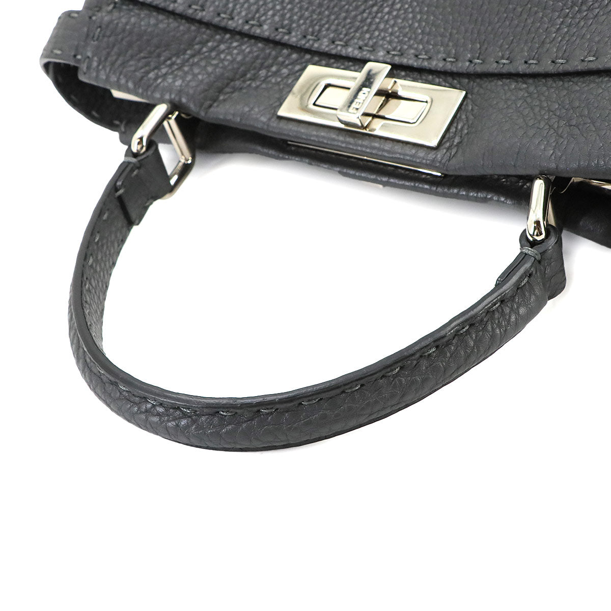 Seleria Peekaboo Regular Hand Shoulder Bag Leather Gray 8BN290