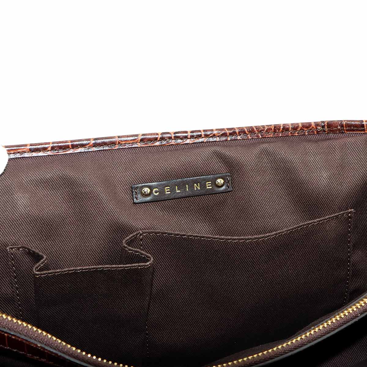 Macadam Boogie Hand Bag Canvas Leather Brown Vintage