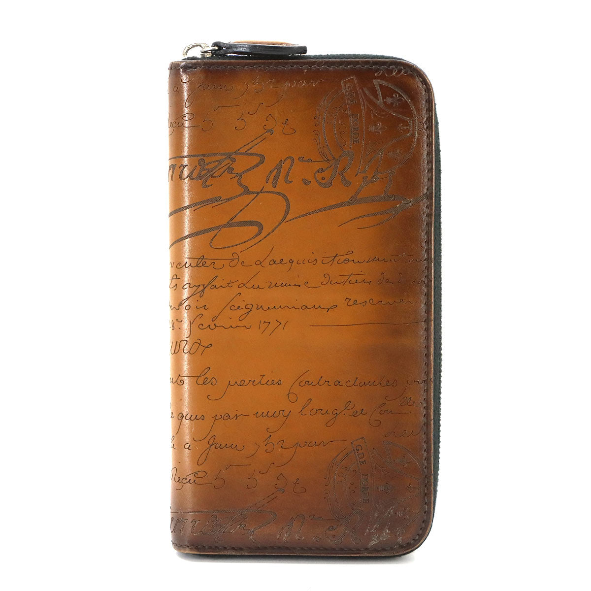Calligraphy Itauba Long Wallet Venezia Leather Brown