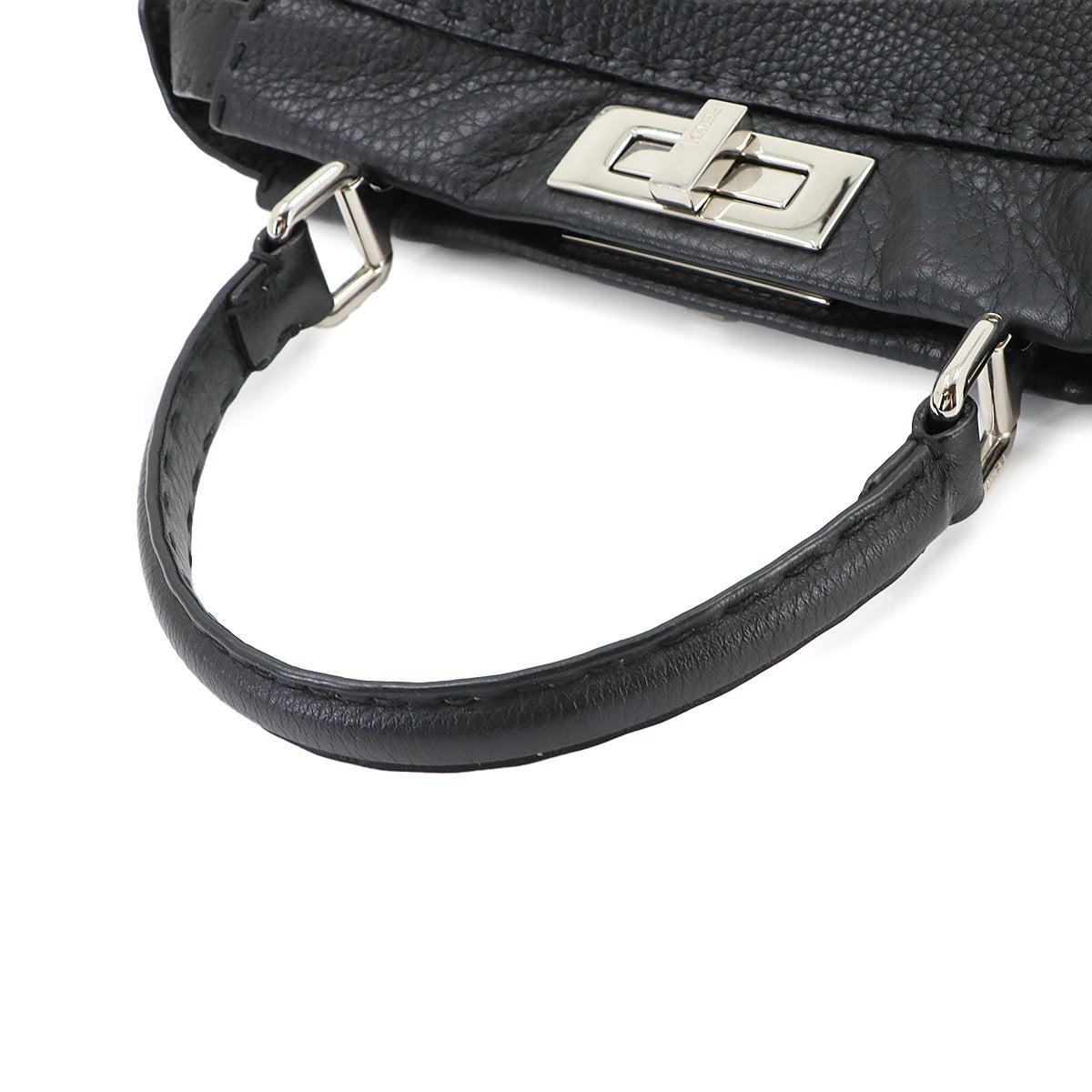 Selleria Peekaboo Regular Hand Shoulder Bag Leather Black 8BN290