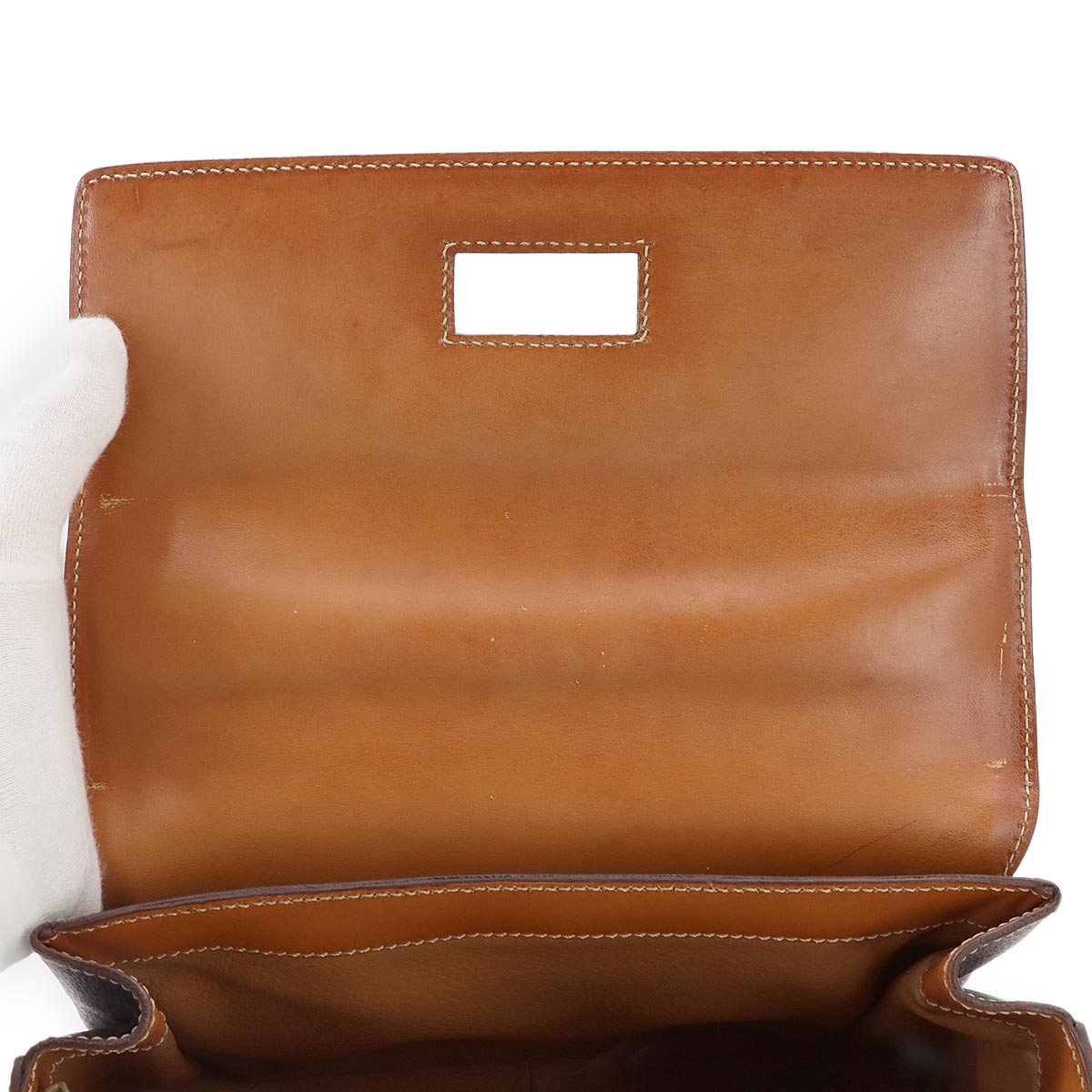 Macadam Hand Bag PVC Leather Brown Vintage Purse