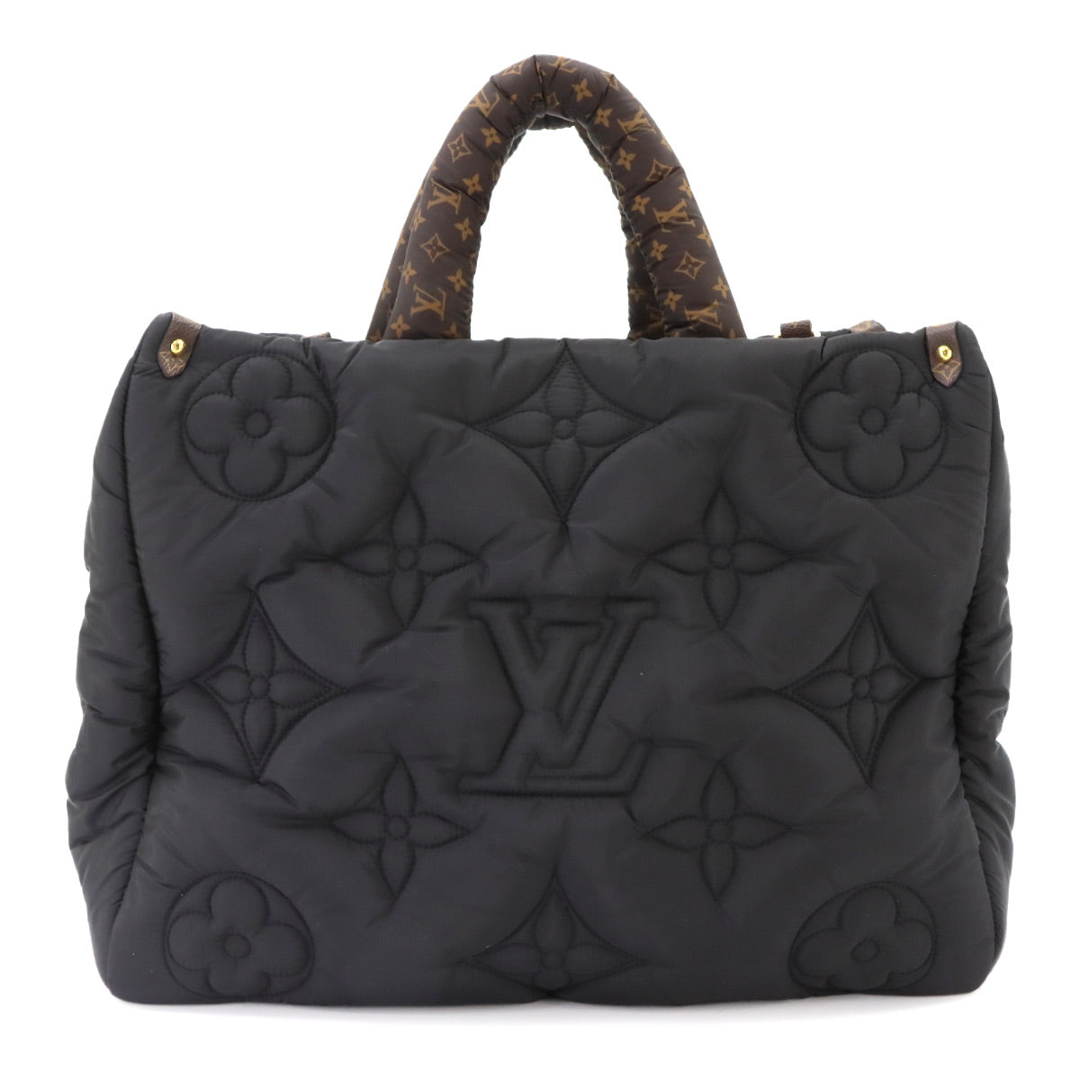 LV Pillow Onthego GM Hand Shoulder Bag Nylon Black M59005