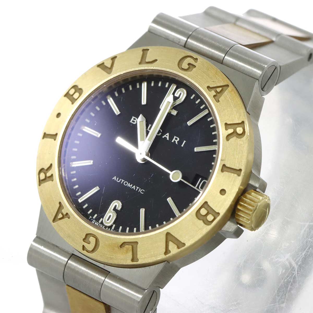 Diagono Sports LCV29SG Black Dial 750YG Automatic Ladies Watch