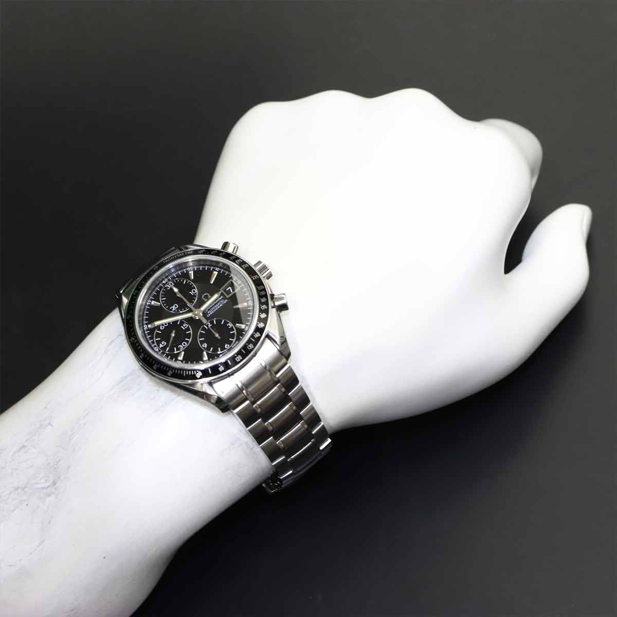 Speedmaster Date 3210 50 Chronograph Automatic Black Dial Mens
