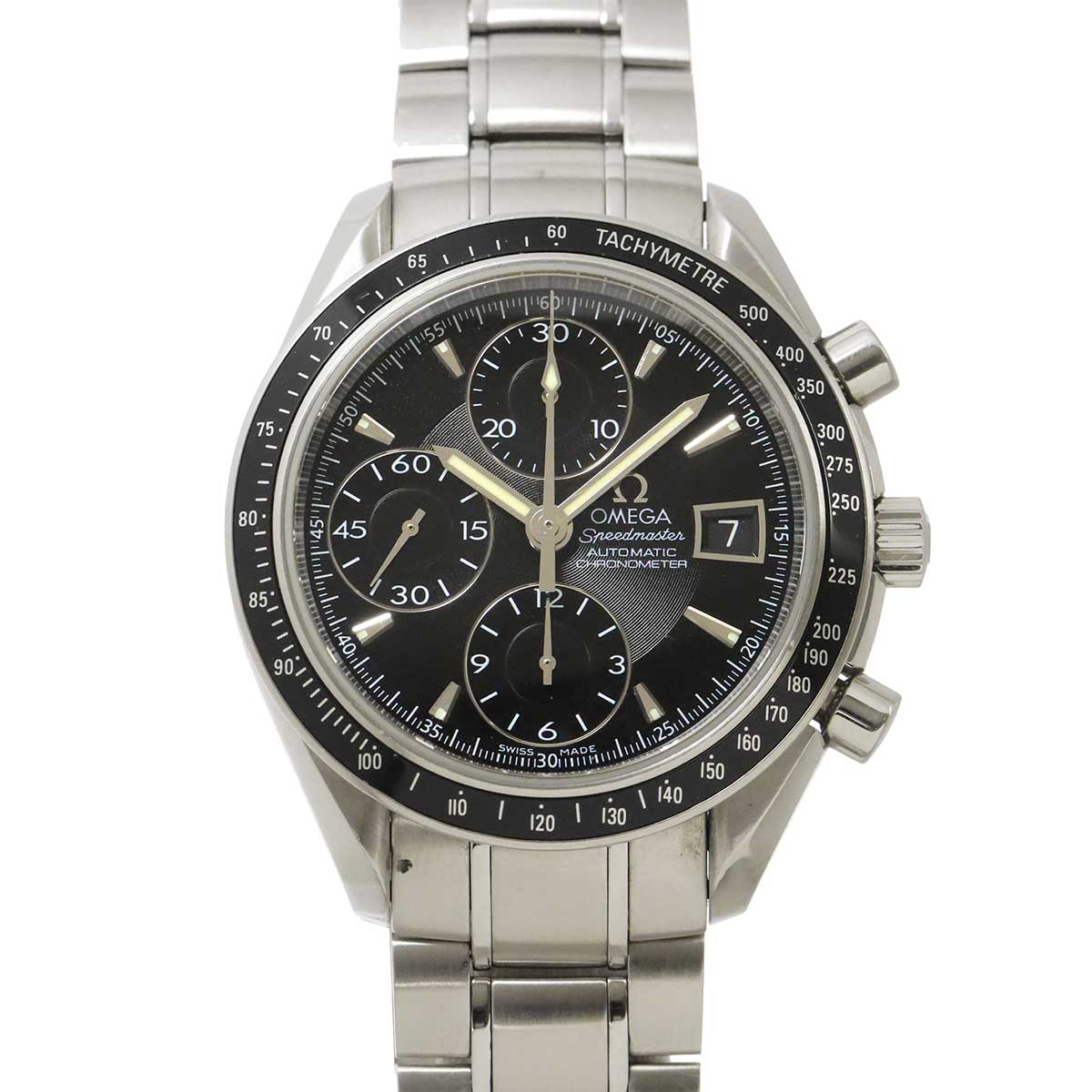 Speedmaster Date 3210 50 Chronograph Automatic Black Dial Mens