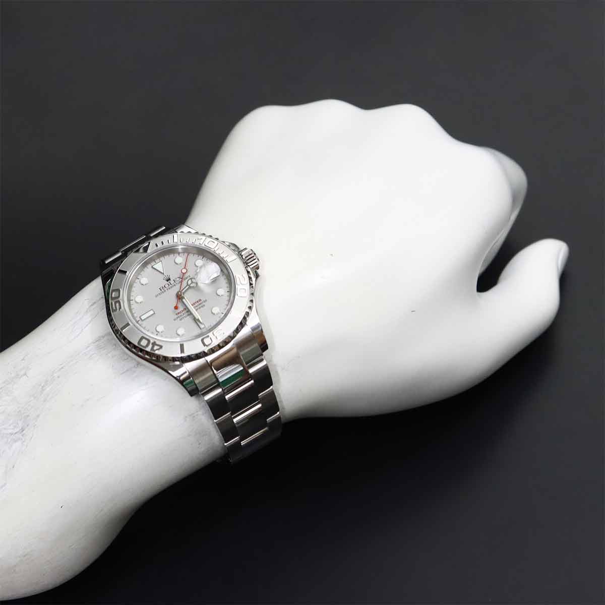 Yacht Master Rolesium 16622 Serial F Date PT Silver Dial