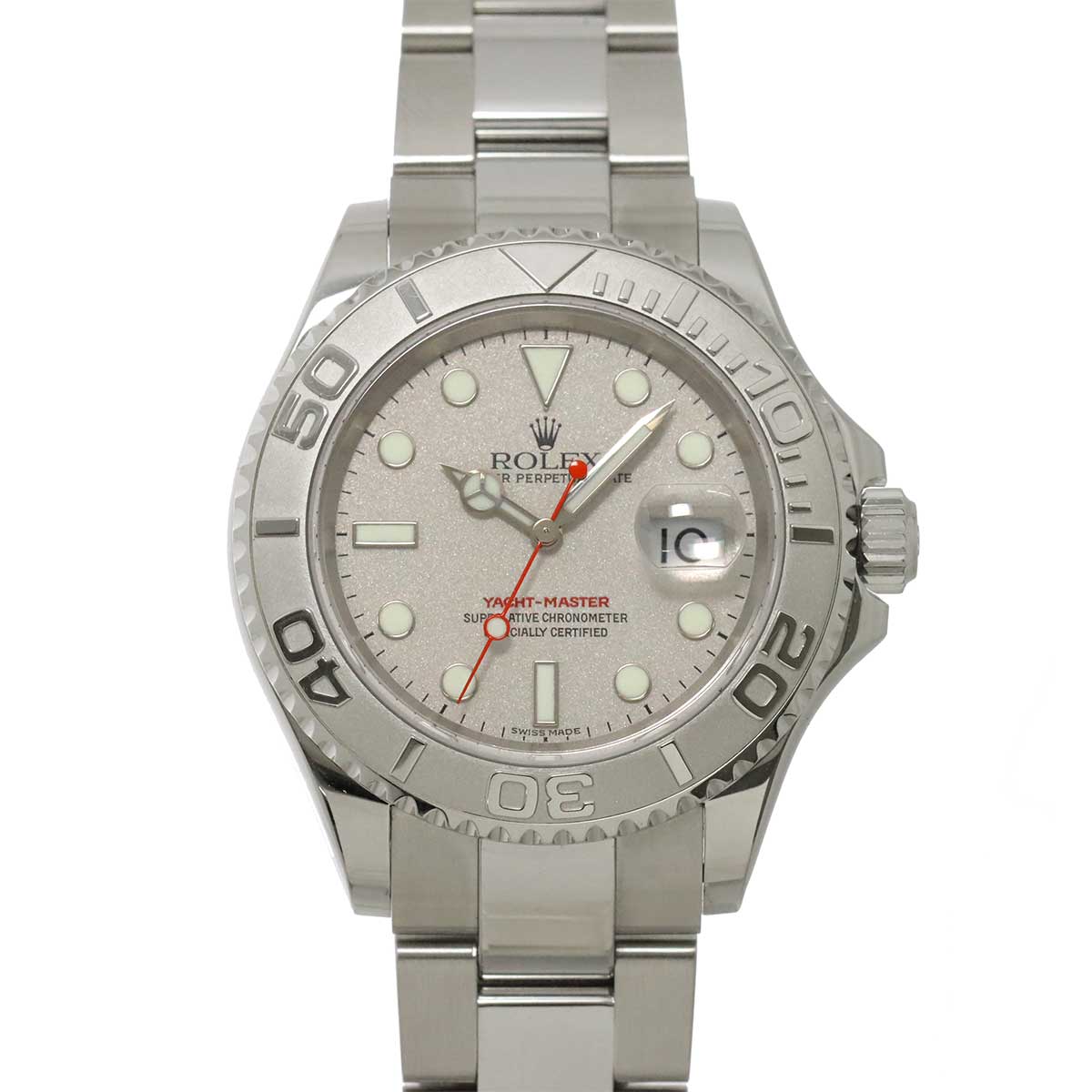 Yacht Master Rolesium 16622 Serial F Date PT Silver Dial