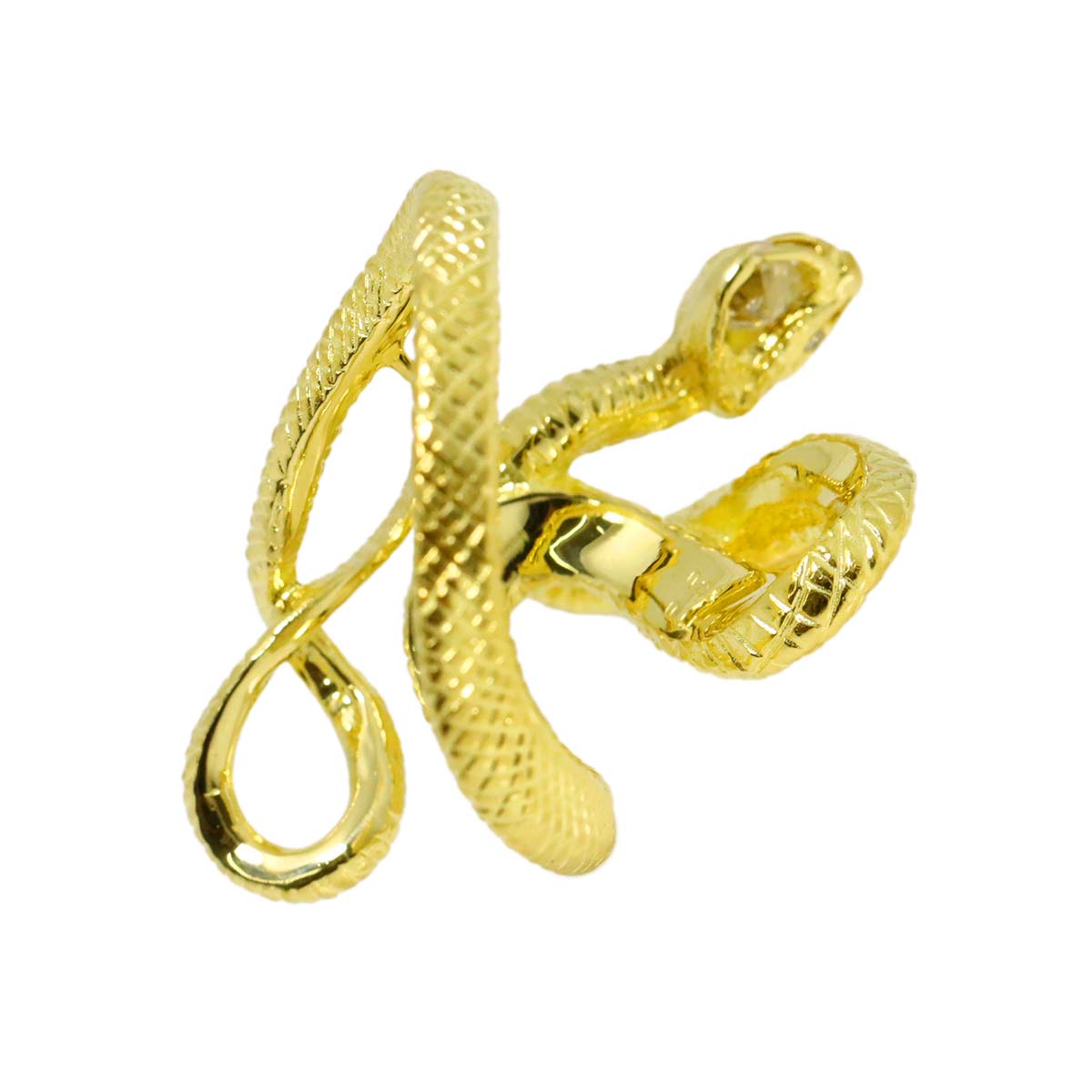 Diamond 0.20ct/0.01ct Ring 18K YG 750 Size6.75(US)