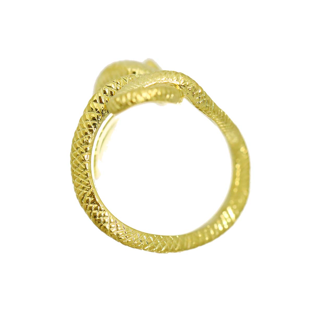 Diamond 0.20ct/0.01ct Ring 18K YG 750 Size6.75(US)