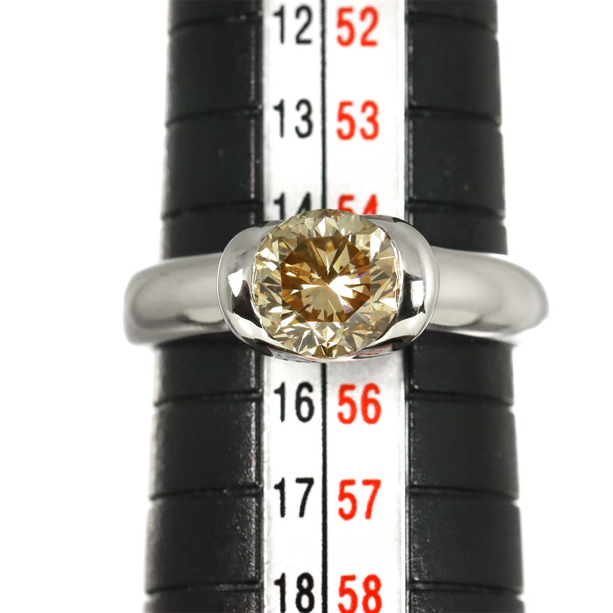 Diamond 1.526ct FB/SI2 Ring Pt Platinum size7.25(US)