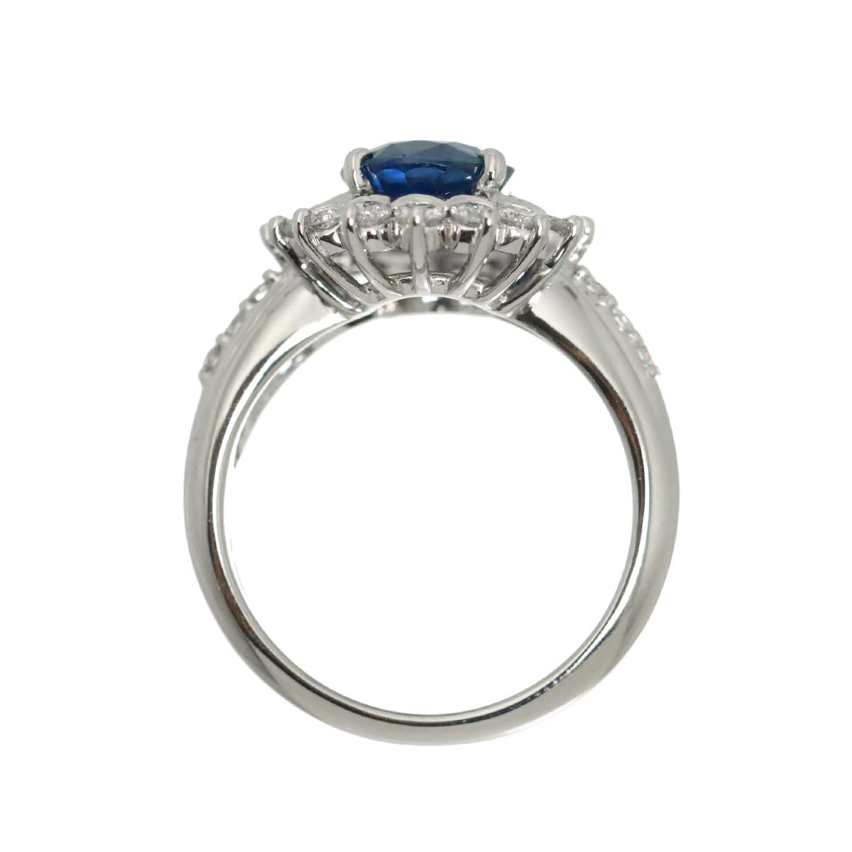 Sapphire 2.17ct Diamond 0.65ct Ring Pt Platinum size5.5-5.75(US)