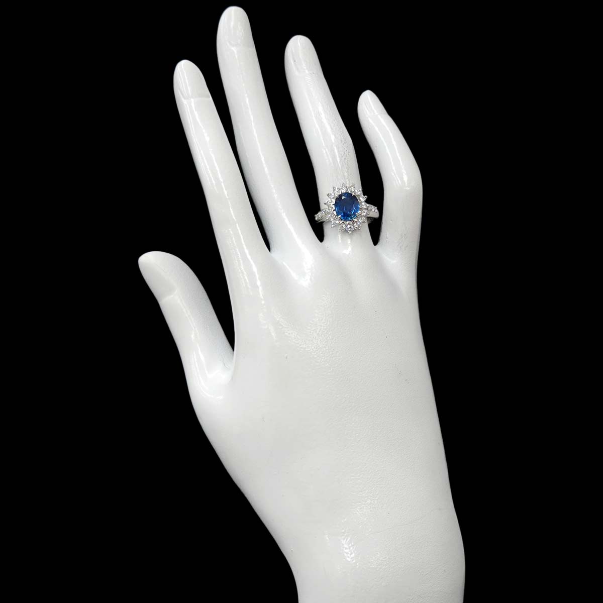 Sapphire 2.17ct Diamond 0.65ct Ring Pt Platinum size5.5-5.75(US)