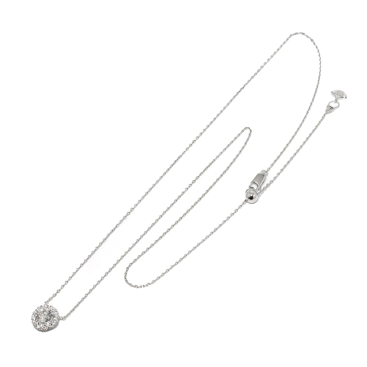 Diamond 1.00ct Necklace 18K WG White Gold 750